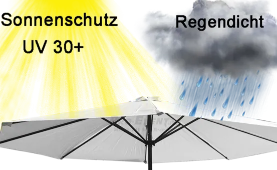 Sonnenschirm 3 m wei&szlig;