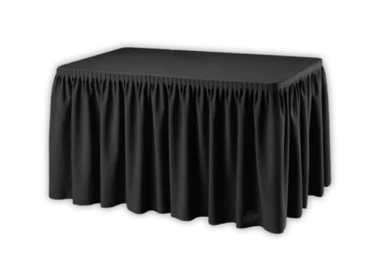 Buffetttisch Skirting schwarz