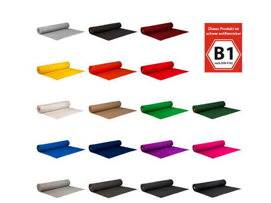 Ripsboden Nadelfilzteppich B1  Rolle