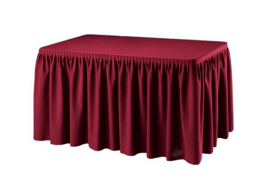 Buffettisch Skirting bordeaux-rot