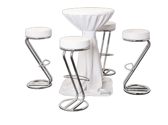 Barhockerset Z weiss/wurf 4er SET