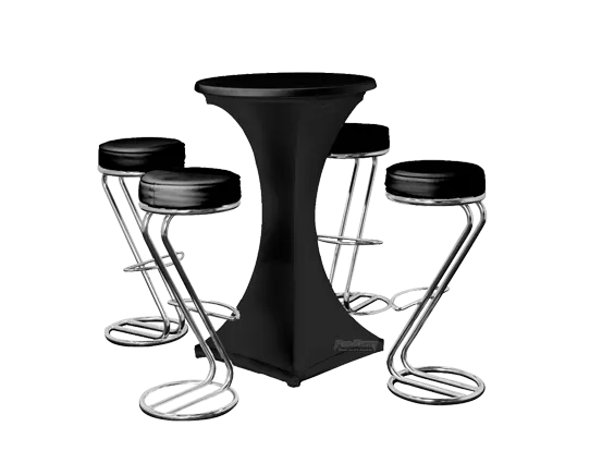 Barhockerset Z schwarz/stretch 4 SET