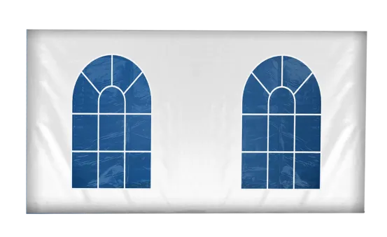 Seitenwand 5 m mit 2 Rundbogenfenstern wei&szlig; (Mastertent) 
