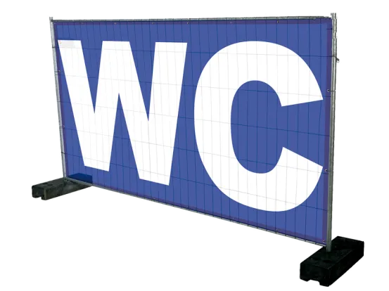 Banner WC f&uuml;r Bauzaun