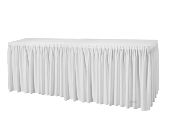 Skirting Pliss&eacute; 4,1 m wei&szlig;