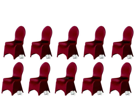 10er Stretchhusse  Stuhl bordeaux