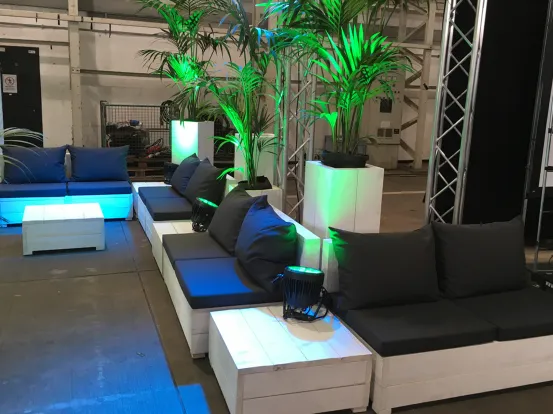  Woodlounge Barhocker mit Kissen