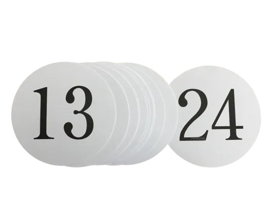 Tischnummern Set 13-24