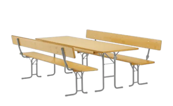 Bierzeltgarniturset 70 cm Lehne Gala