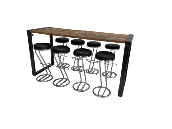 Industrial Hightableset 8P.  2,2 m Z-schwarz