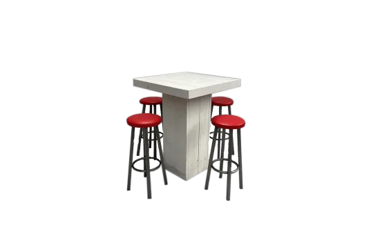 Woodlounge Stehtischset Rot 4P.