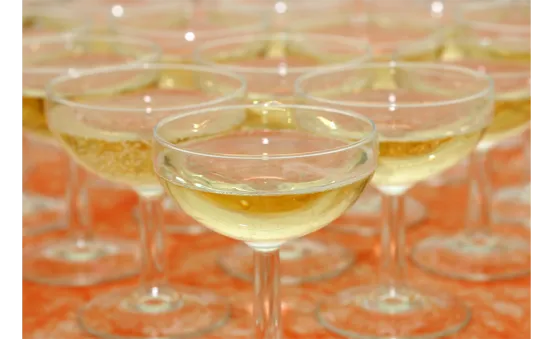 Champagner Coup&eacute; Glas