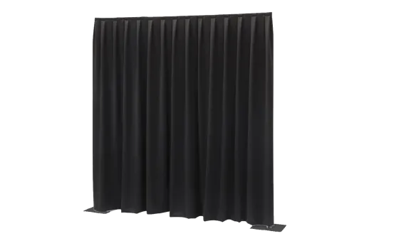 Pipe and Drape 3m Set schwarz 