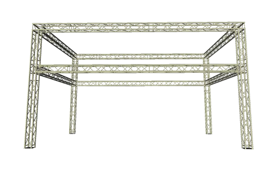 Traversenstand 4 x 8 m mit Aufbau