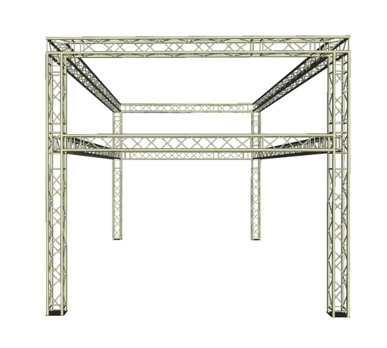 Traversenstand 4 x 8 m mit Aufbau
