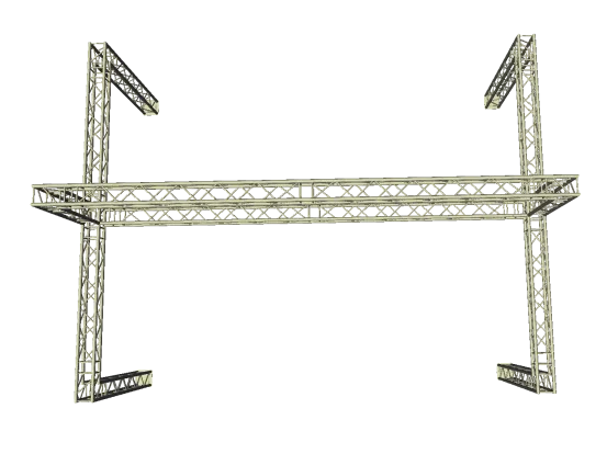 H Traversenstand mit Banner