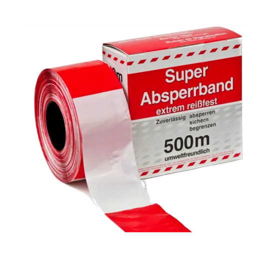 Absperrband 500m Rot/Wei&szlig;