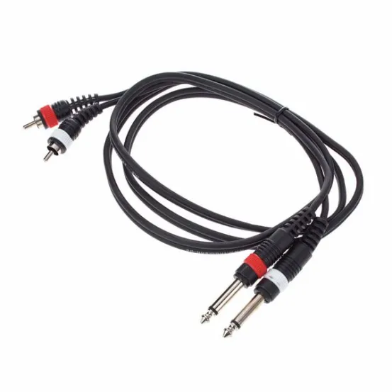 Cinch auf 6,3mm Klinke Kabel 1,5 m