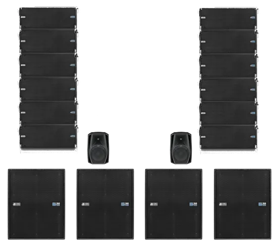 DVA Line Array Set FLY12T-4B-2L