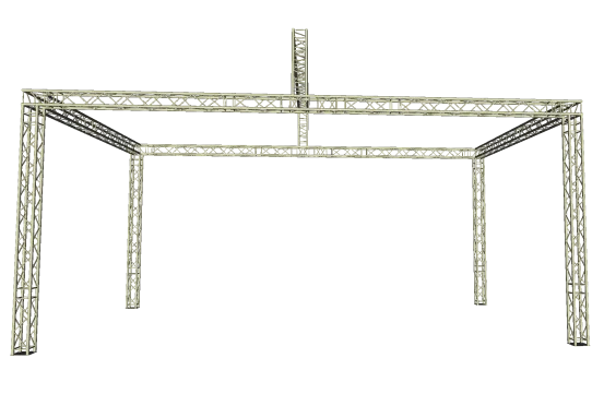 Traversenstand 6 x 9,5 m mit 1m Aufbau