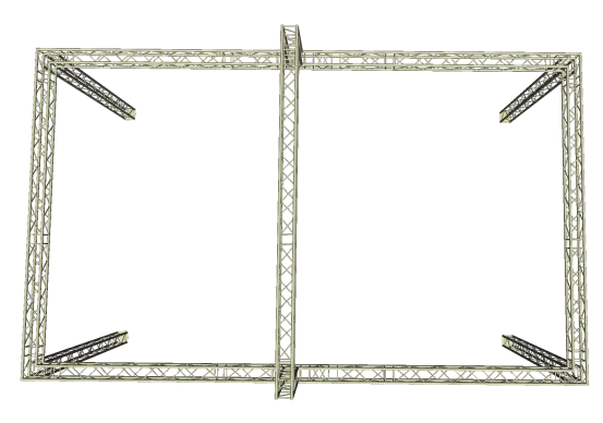Traversenstand 6 x 9,5 m mit 1m Aufbau