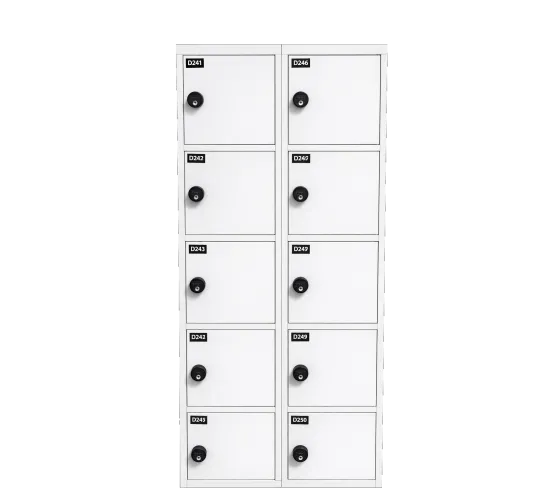 Schlie&szlig;fachschrank - 10 Fach Wei&szlig; 