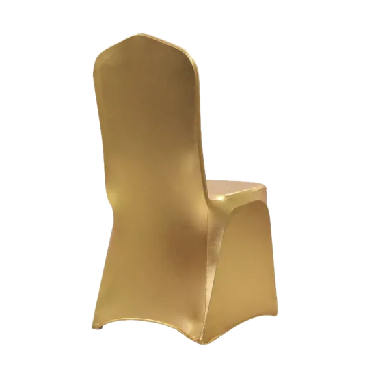 Stretchhusse Stuhl Gold
