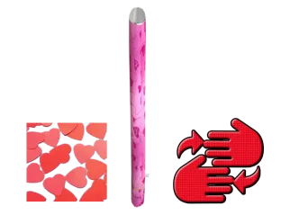 Konfetti Shooter Herz 80 cm