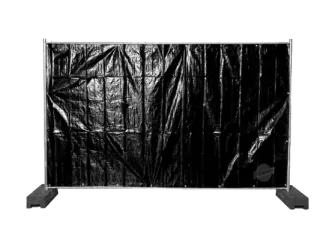 Banner schwarz f&uuml;r Bauzaun