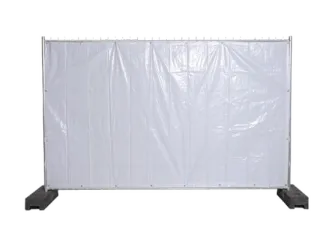 Banner weiss f&uuml;r Bauzaun