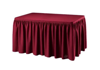 Buffettisch Skirting bordeaux-rot