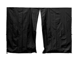 Seitenwand 3 m mit Eingang schwarz (Standard) 