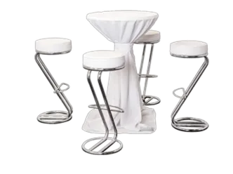 Barhockerset Z weiss/wurf 4er SET