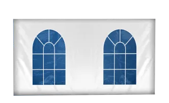 Rundbogenfensterwand