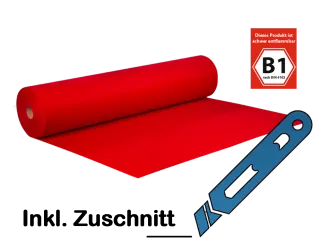 Eventteppich B1 rot pro m&sup2;