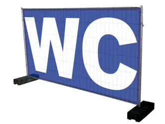 Banner WC f&uuml;r Bauzaun