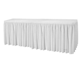 Skirting Pliss&eacute; 4,1 m wei&szlig;