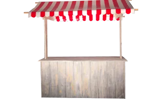 Buffet-Marktstand rot
