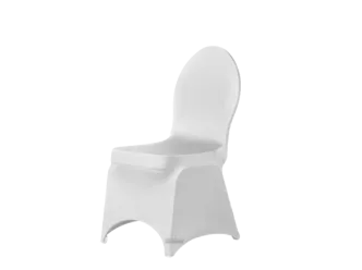 Stretchhusse Stuhl wei&szlig;