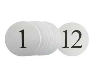 Tischnummern Set 1-12