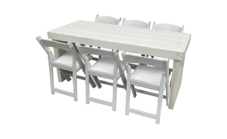 Chiavari Tischset wei&szlig;