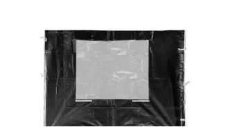 Seitenwand 3 x 2.1 m mit Fenster schwarz f&uuml;r Cateringzelt (schwer) 