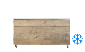 Grillgut K&uuml;hlung Wood mit Edelstahl Arbeitsfl&auml;che