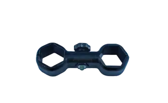  Zeltverbindungsklemme Hexagon schwarz
