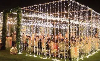 Lichtervorhang 3x3m LED 