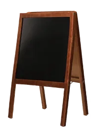 Kreidetafel Aufsteller aus Holz &ndash; beidseitig 