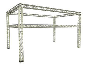 Traversenstand 4 x 8 m mit Aufbau