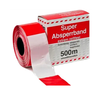 Absperrband 500m Rot/Wei&szlig;