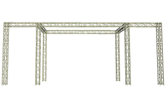 LED Wand Support mit Eventgewicht und Bannerausleger 11,20x 5,00 m 