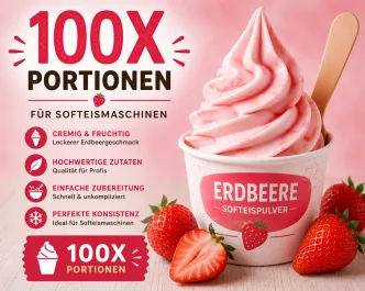 Softeis-Set Erdbeere
